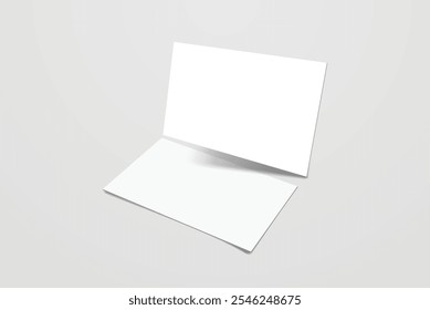 Tarjeta de visita realista en blanco, Tarjeta de regalo o tarjeta de crédito con sombra. Diseño de maquetas para presentación de marca, identidad corporativa, anuncios, personal, papelería, documento, presentación gráfica. Vector
