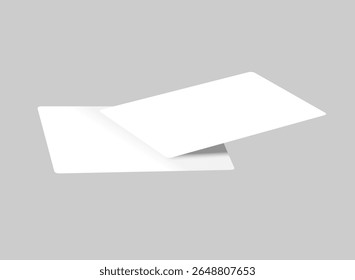 Blank realistic business card with shadow, mockup. Vector template. Empty paper design for corporate, gift card, play card, game card,presentation branding