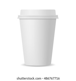 Blank realistic coffee cup mockup