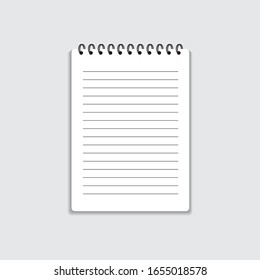 Blank realistic notebook or notepad. Template design