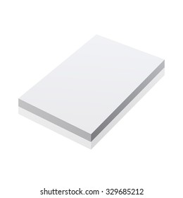 blank realistic notepad notebook isolated on white vector art