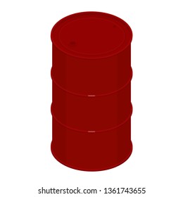 Blank realistic oil barrel 