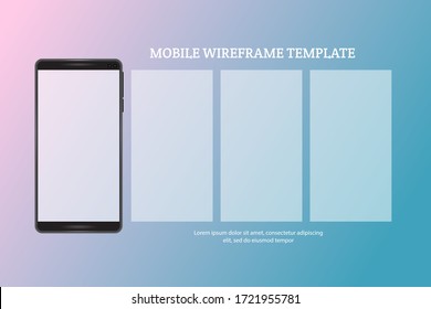 blank realistic smartphone mock up for multiple uses vector illustrations templates mobile device concept