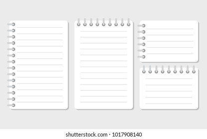 Blank realistic spiral notepad notebook isolated on white vector
