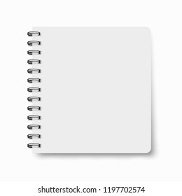 Blank realistic spiral notepad notebook and white pen isolated on white vector. Display Mock up for corporate identity and promotion objects. Blank realistic spiral notepad notebook and white pen isolated on white vector. Display Mock up for corporate identity and promotion objects.