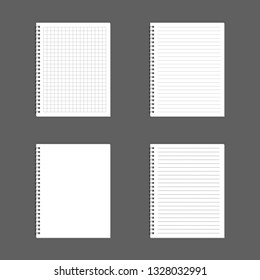 blank realistic spiral notepad notebook isolated on white vector