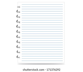 blank realistic spiral notepad notebook isolated on white vector