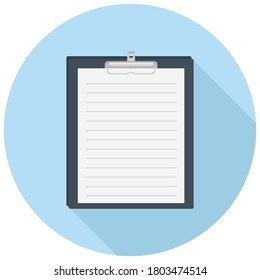 bloc de notas en espiral realista en blanco aislado en el vector azul Eps10