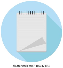 blank realistic spiral notepad notebook isolated on blue vector Eps10
