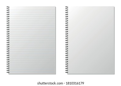 blank realistic spiral notepad notebook isolated on white vector