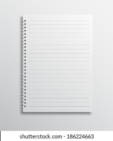 blank realistic spiral notepad notebook isolated on white vector