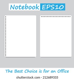 blank realistic spiral notepad notebook isolated on white vector