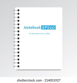 blank realistic spiral notepad notebook isolated on white vector