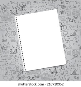blank realistic spiral notepad notebook