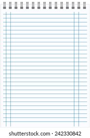 blank realistic spiral notepad notebook isolated on white vector