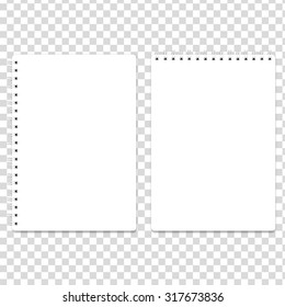 Blank realistic spiral notepad notebook isolated on white vector
