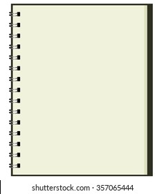 blank realistic spiral notepad notebook isolated on white 
