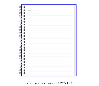 blank realistic spiral notepad notebook isolated on white vector
