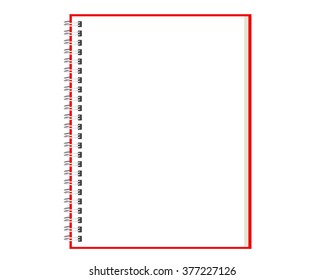 blank realistic spiral notepad notebook isolated on white vector