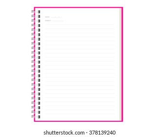 blank realistic spiral notepad notebook isolated on white vector