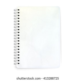 Blank realistic spiral notepad notebook isolated on white. EPS 10 vector file included