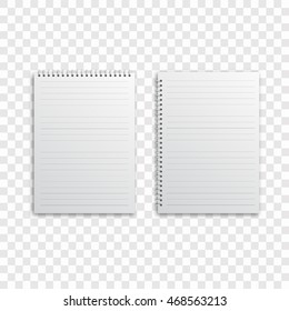Blank realistic spiral notepad notebook