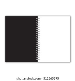 blank realistic spiral notepad notebook isolated on white vector