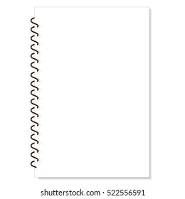 blank realistic spiral notepad notebook isolated on white vector