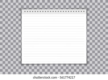 blank realistic spiral notepad notebook isolated on white vector