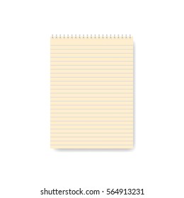 blank realistic spiral notepad notebook isolated on white vector