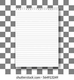 blank realistic spiral notepad notebook isolated on white vector