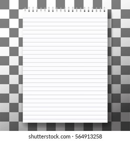 blank realistic spiral notepad notebook isolated on white vector