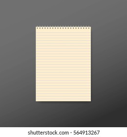 blank realistic spiral notepad notebook isolated on white vector