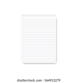 blank realistic spiral notepad notebook isolated on white vector