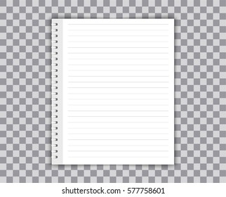 blank realistic spiral notepad notebook isolated on white vector
