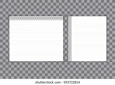 blank realistic spiral notepad notebook isolated on white vector