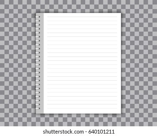 blank realistic spiral notepad notebook isolated on white vector
