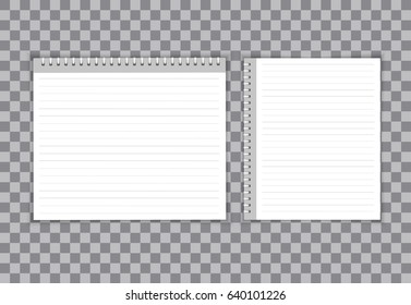 blank realistic spiral notepad notebook isolated on white vector