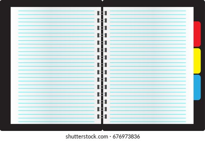 blank realistic spiral notepad notebook isolated