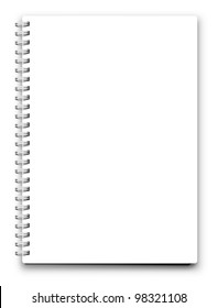 blank realistic spiral notepad notebook isolated on white vector