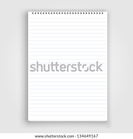blank realistic spiral notepad notebook isolated on white vector