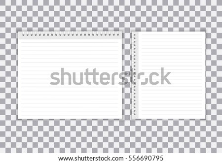 blank realistic spiral notepad notebook isolated on white vector