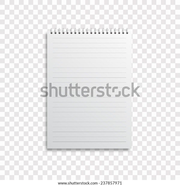 blank realistic spiral notepad notebook isolated\
on white vector