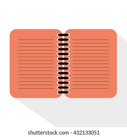 Blank realistic spiral notepad notebook.Template for your design.