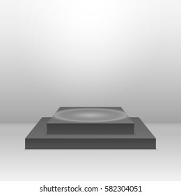 Blank realistic template of podium/scene. Vector illustration, eps 10.