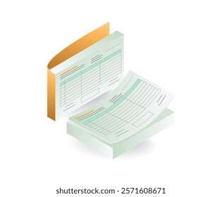 Blank receipt book for payments in stores