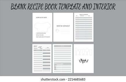 BLANK RECIPE BOOK TEMPLATE l INTERIOR