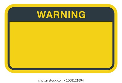 Blank Rectangle Warning Sign