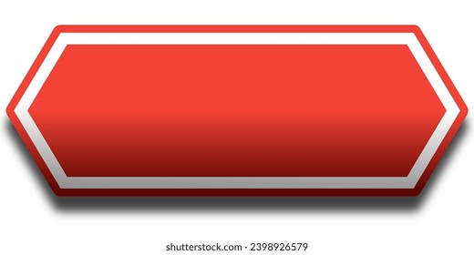 blank red banners design element