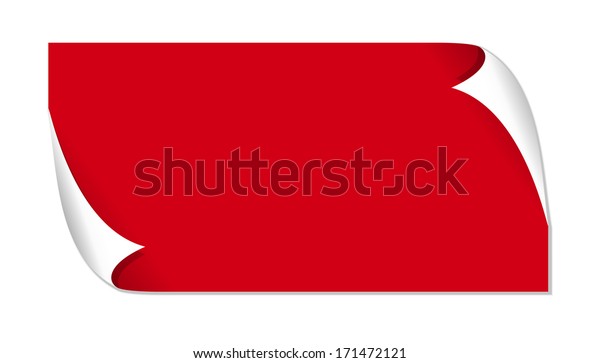 Blank Red Glossy Piece Paper Folded Stock Vector (Royalty Free) 171472121